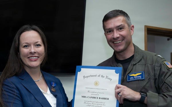 Fleet Activities Okinawa Public Affairs Officer receives Meritorious Civilian Service Award