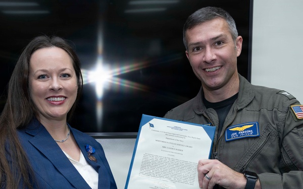 Fleet Activities Okinawa Public Affairs Officer receives Meritorious Civilian Service Award