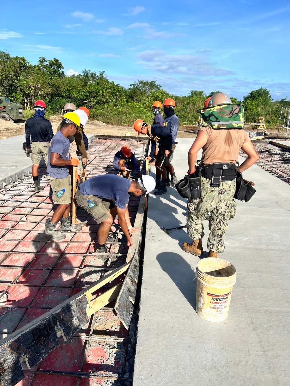 U.S. and Philippine navies construct new helipad during CARAT SAMA SAMA 25