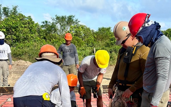 U.S. and Philippine navies construct new helipad during CARAT SAMA SAMA 25