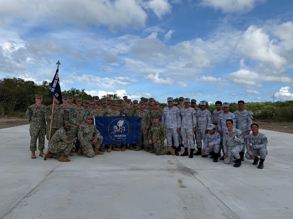 U.S. and Philippine navies construct new helipad during CARAT SAMA SAMA 25
