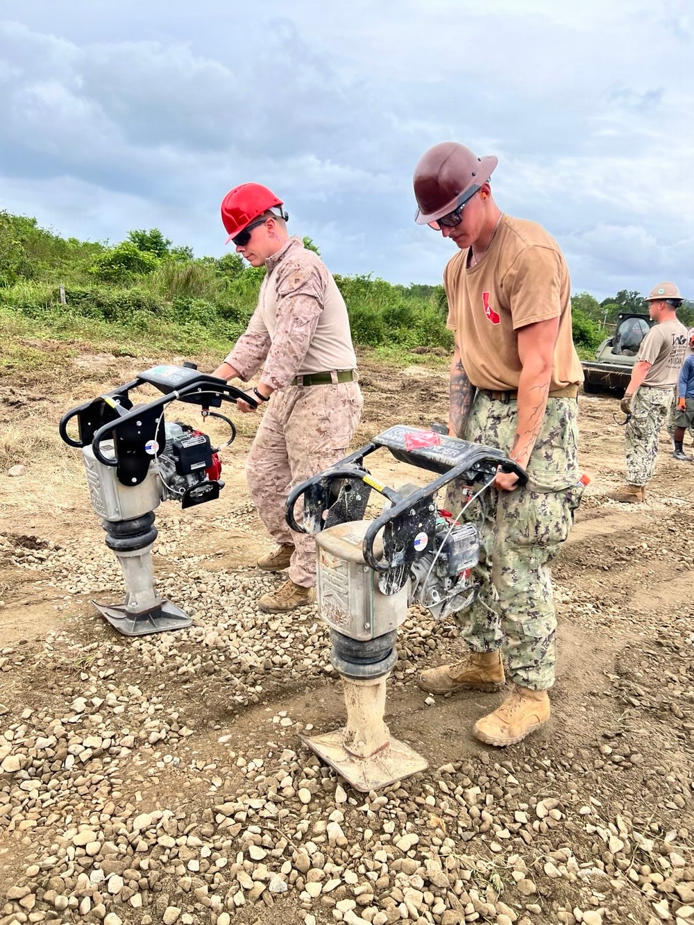 U.S. and Philippine navies construct new helipad during CARAT SAMA SAMA 25