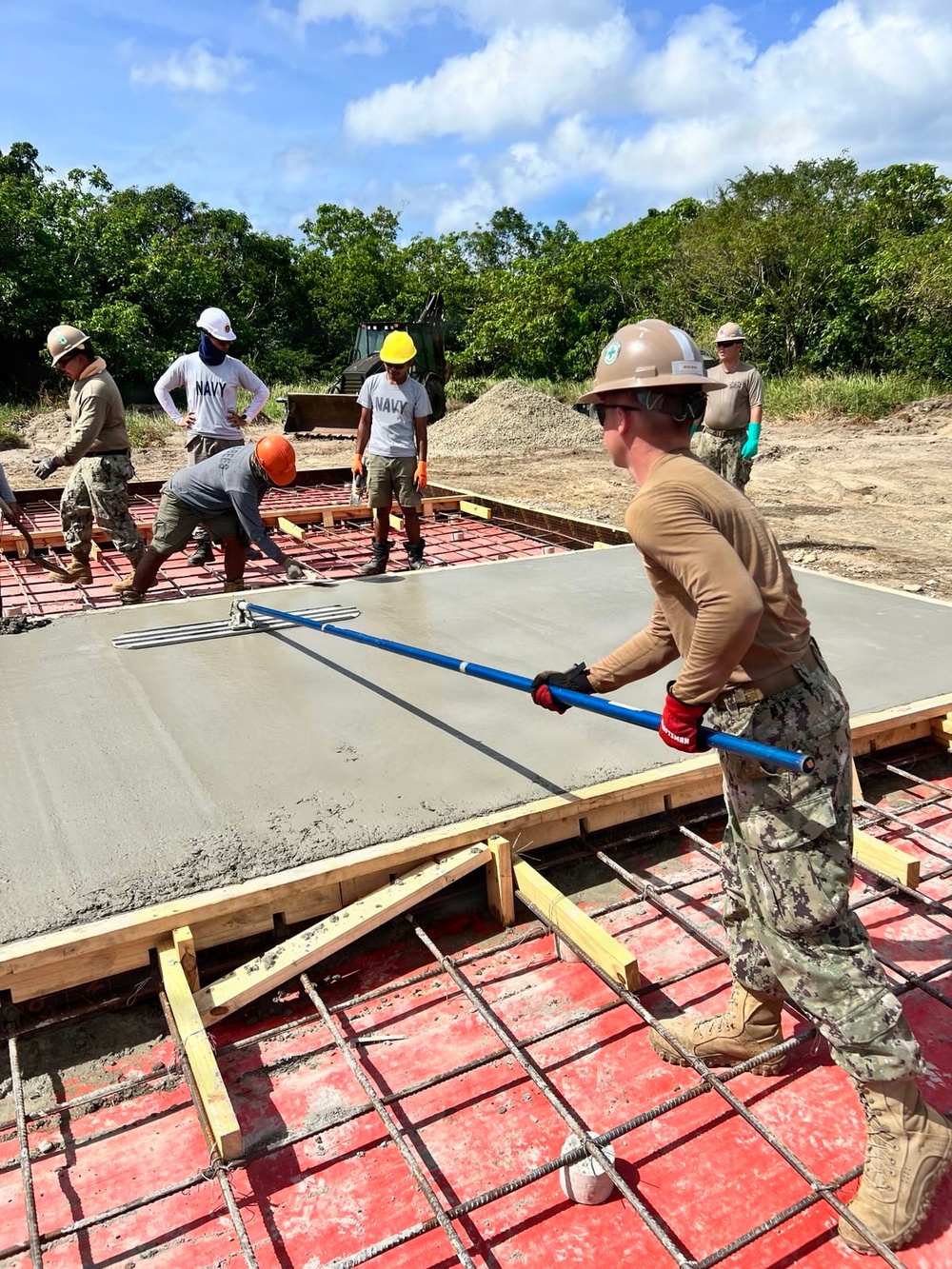 U.S. and Philippine navies construct new helipad during CARAT SAMA SAMA 25