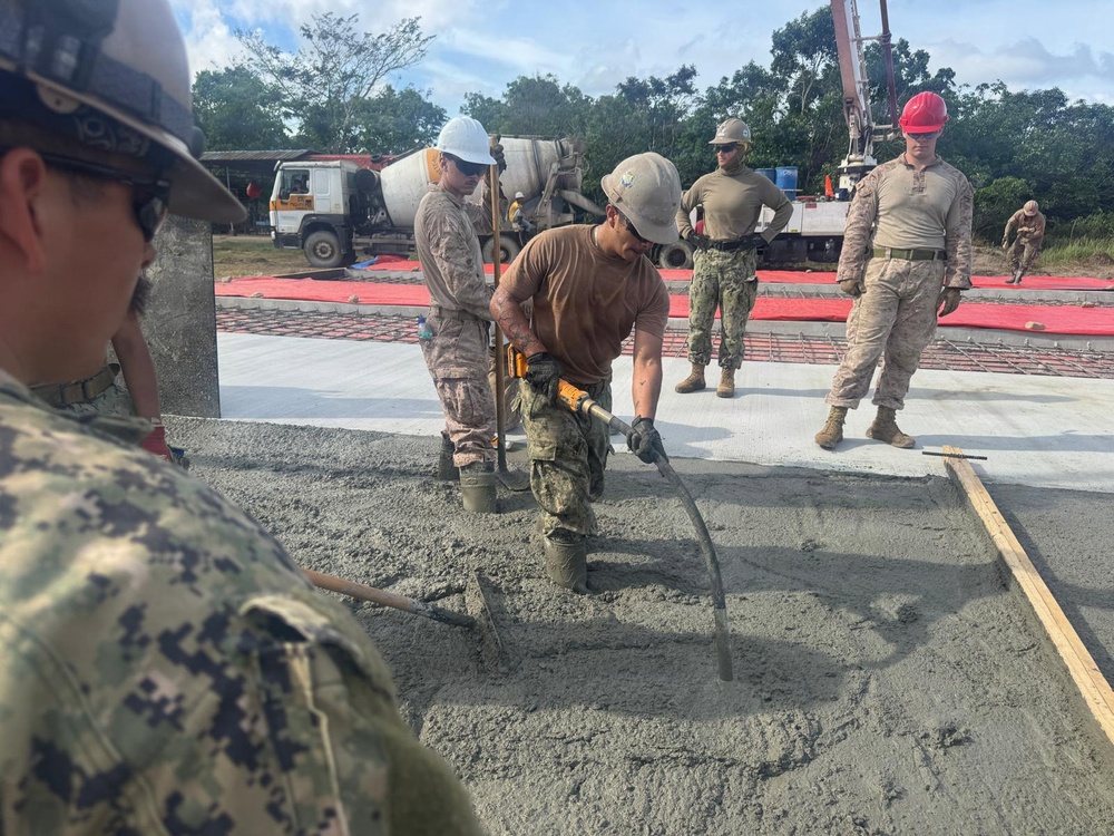 U.S. and Philippine navies construct new helipad during CARAT SAMA SAMA 25