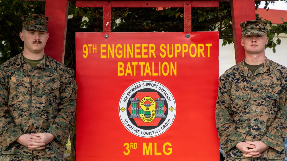 U.S. Marines Pose For Photo After Interview