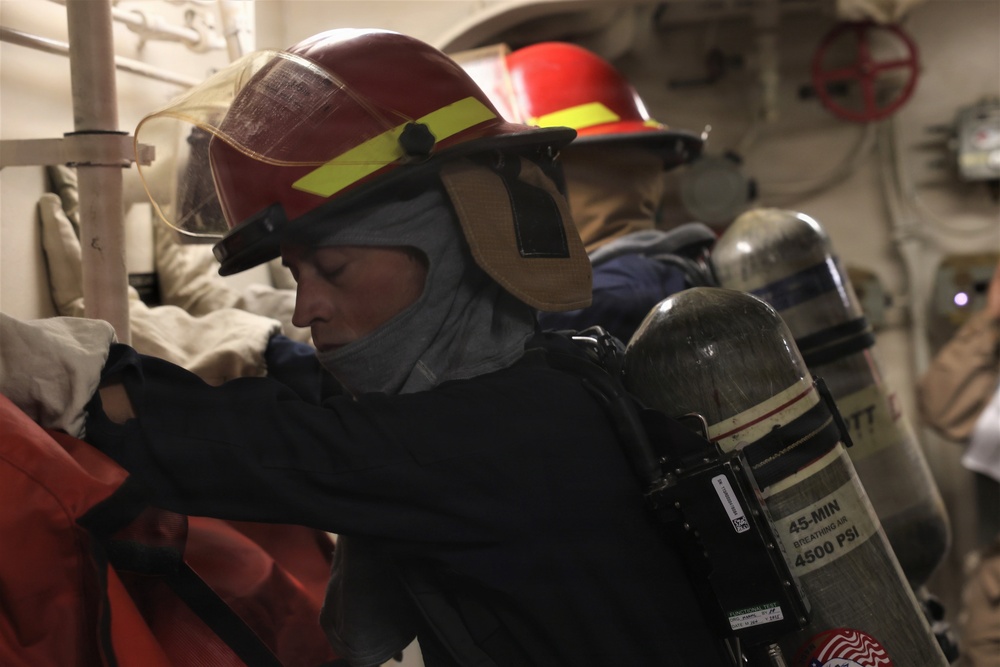 USS McFAUL Conducts General Quarters Drill