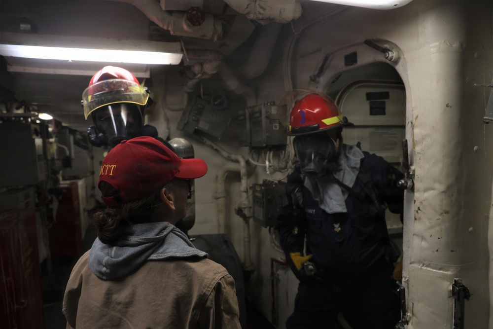 USS McFAUL Conducts General Quarters Drill