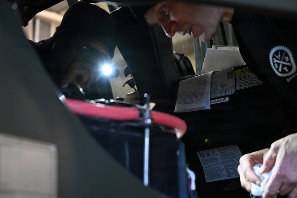 Wyverns at Work: 31 LRS Vehicle Maintenance Crew