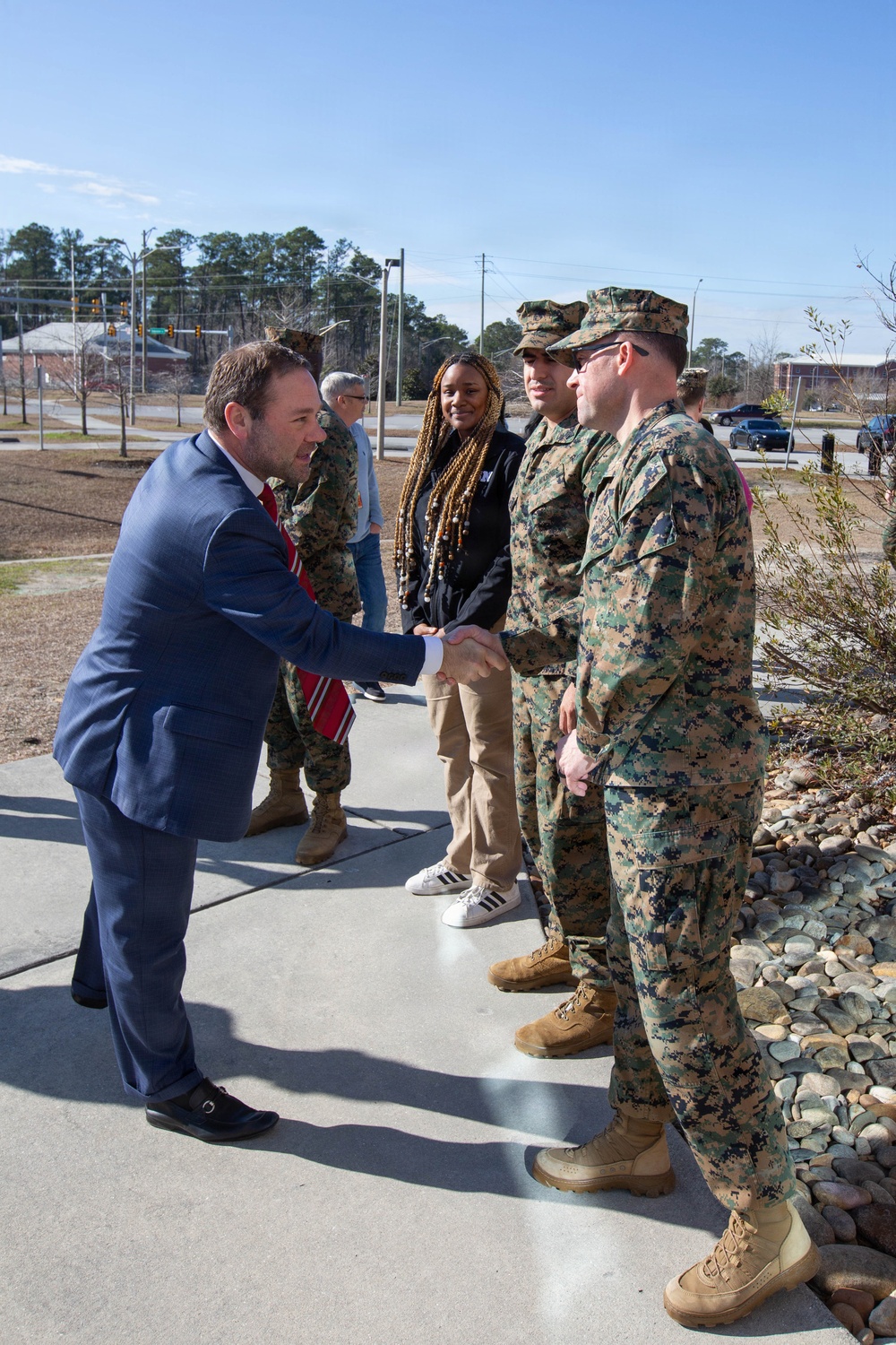 Stephen Simmons tours on base facilities on MCB Camp Lejeune