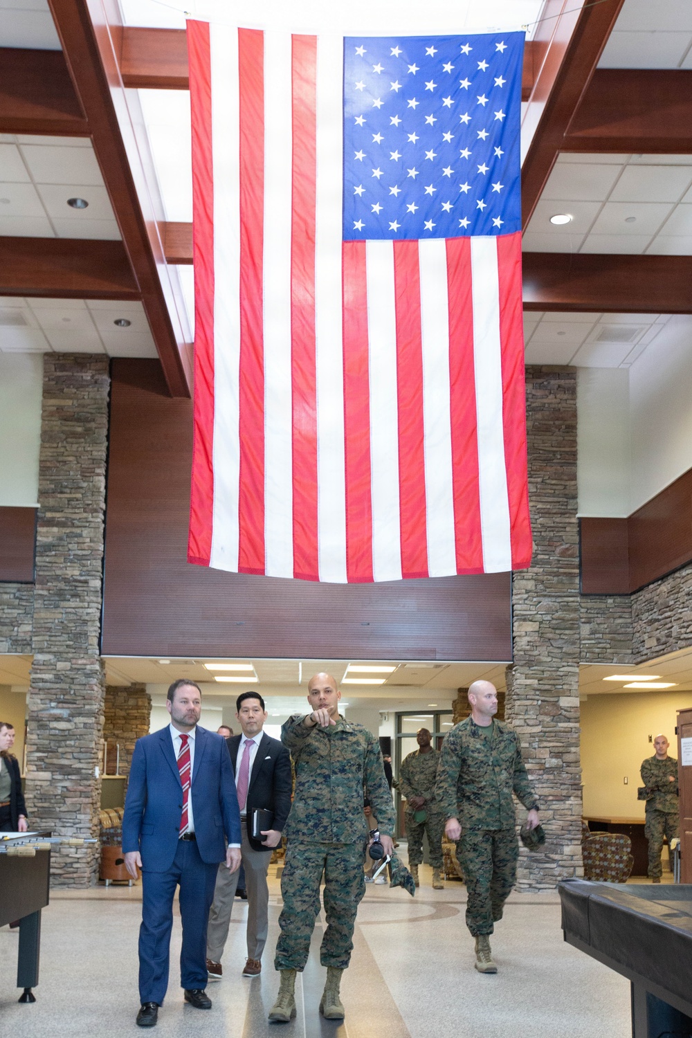 Stephen Simmons tours on base facilities on MCB Camp Lejeune