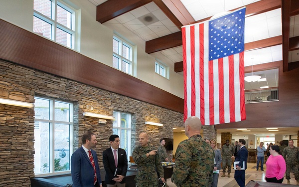 Stephen Simmons tours on base facilities on MCB Camp Lejeune