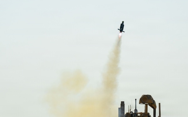 MRAP fires a Counter-Unmanned Aerial System