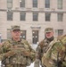 BG Blanchard visits service members during a snow storm in DC
