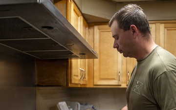 Soldier Prepares Breakfast