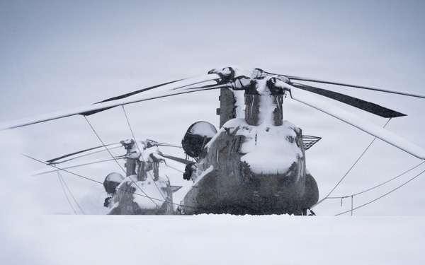 12th CAB Experiences Heavy Snowfall at Katterbach Army Airfield