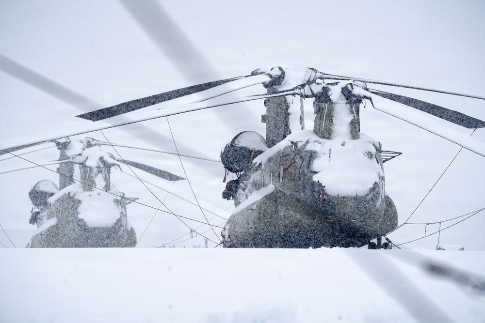 12th CAB Experiences Heavy Snowfall at Katterbach Army Airfield