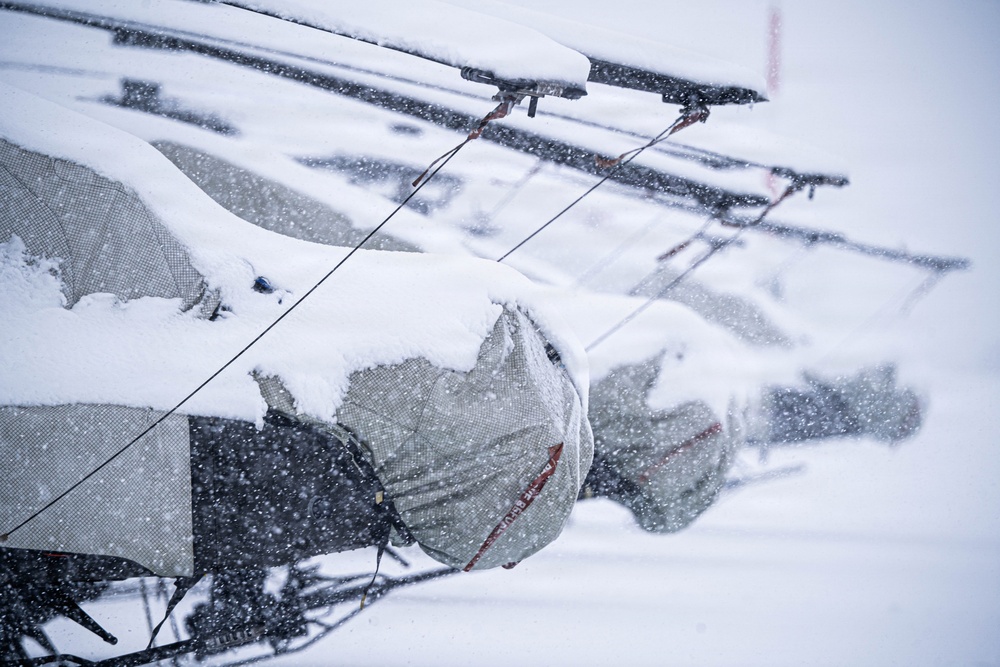 12th CAB Experiences Heavy Snowfall at Katterbach Army Airfield