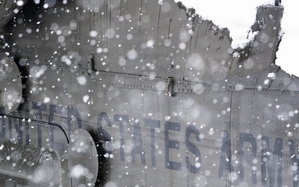 12th CAB Experiences Heavy Snowfall at Katterbach Army Airfield
