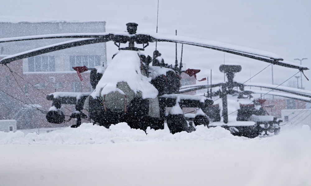 12th CAB Experiences Heavy Snowfall at Katterbach Army Airfield