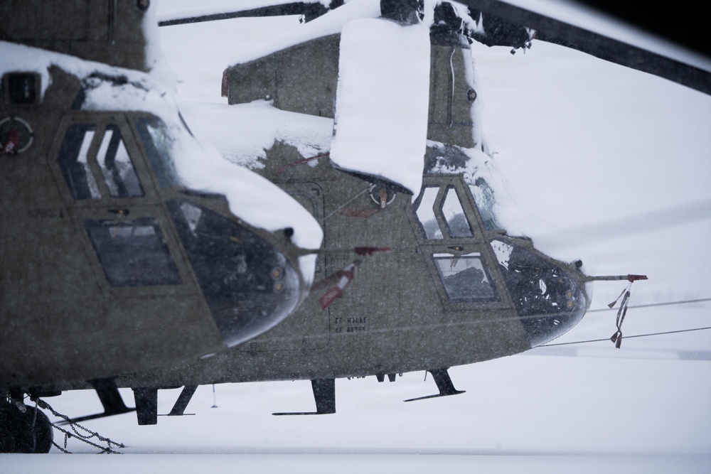 12th CAB Experiences Heavy Snowfall at Katterbach Army Airfield