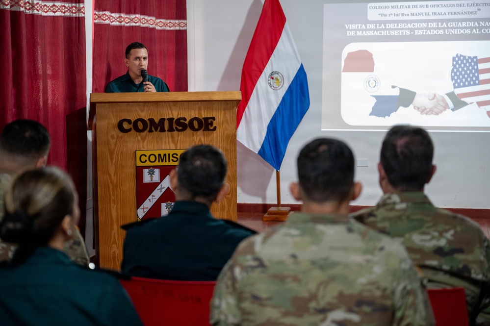 Massachusetts National Guard Adjutant General visits Paraguay’s NCO academy