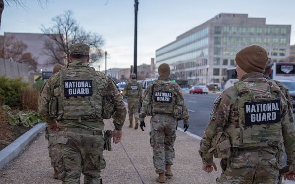 Mississippi National Guard service members join a dignified escort in Washington, D.C.