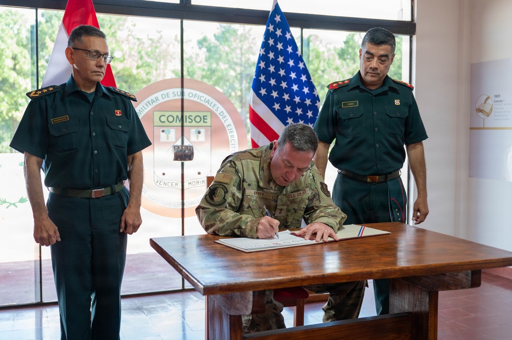 Massachusetts National Guard Adjutant General visits Paraguay’s NCO academy
