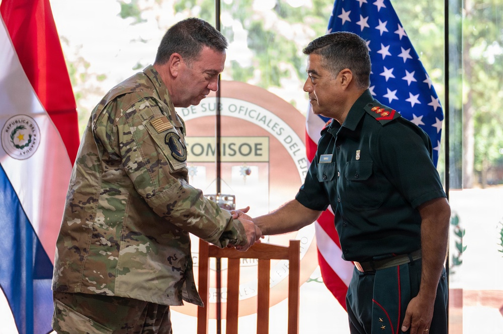 Massachusetts National Guard Adjutant General visits Paraguay’s NCO academy
