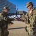 A Mississippi National Guard service member joins a dignified escort in Washington, D.C.