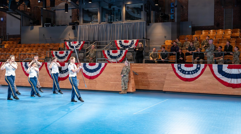 The British Royal Marines Visit The United States Army Old Guard Fife and Drum Corps