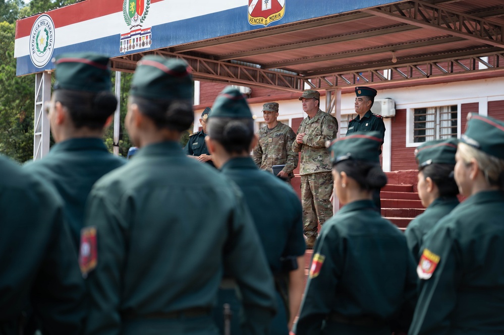 Massachusetts National Guard Adjutant General visits Paraguay’s NCO academy