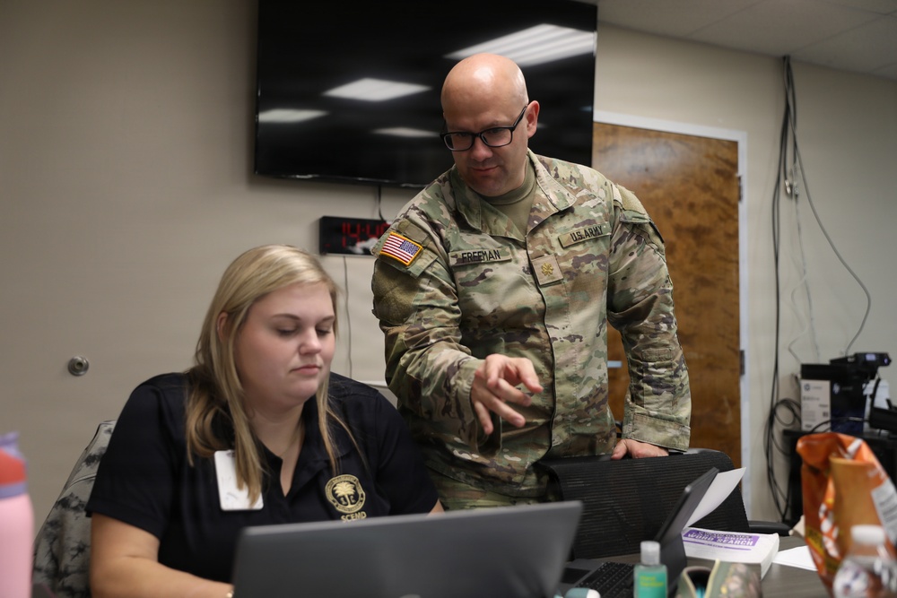 South Carolina Army National Guard provides military liaisons to local responders during Winter Storm Fern