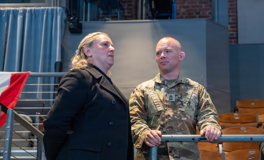 The British Royal Marines Visit The United States Army Old Guard Fife and Drum Corps