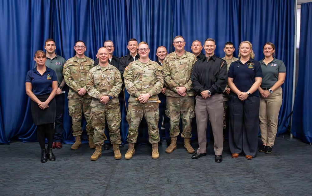 The British Royal Marines Visit The United States Army Old Guard Fife and Drum Corps