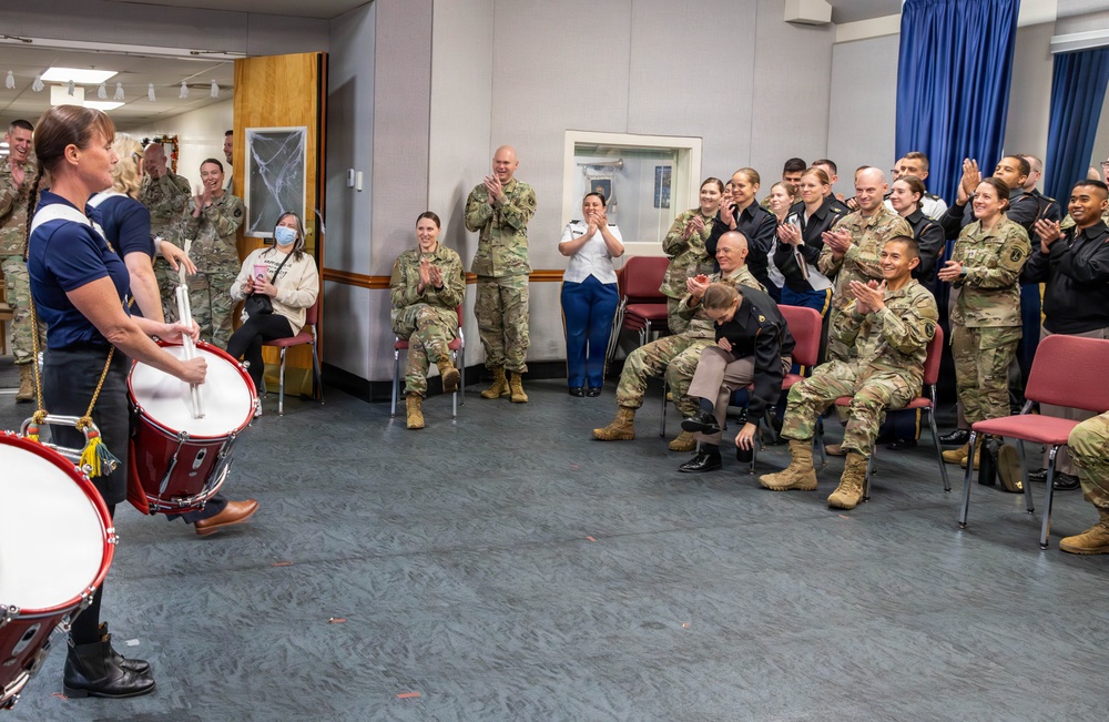 The British Royal Marines Visit The United States Army Old Guard Fife and Drum Corps