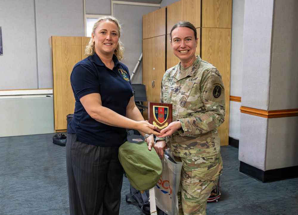 The British Royal Marines Visit The United States Army Old Guard Fife and Drum Corps