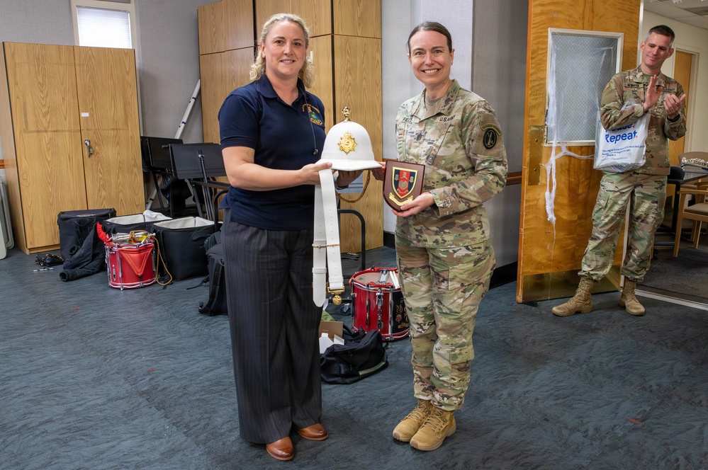 The British Royal Marines Visit The United States Army Old Guard Fife and Drum Corps