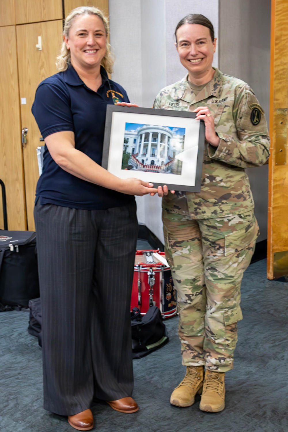 The British Royal Marines Visit The United States Army Old Guard Fife and Drum Corps