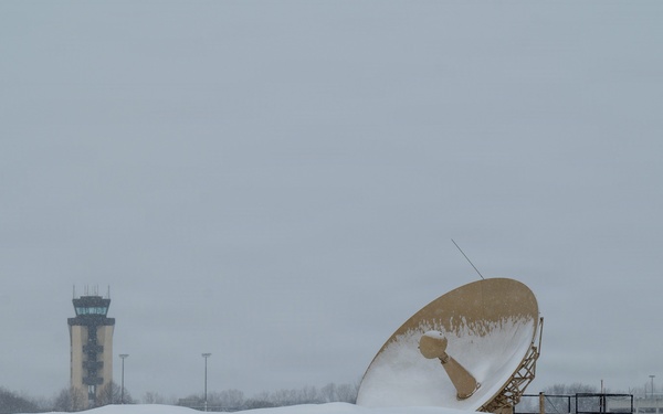 Winter weather covers 174th Attack Wing flight line