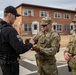 An Ohio National Guard Soldier interacts with a U.S. Secret Service agent in Washington, D.C.