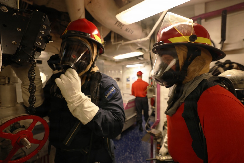 USS Roosevelt (DDG 80) Conducts DCTT Drill in the Mediterranean Sea