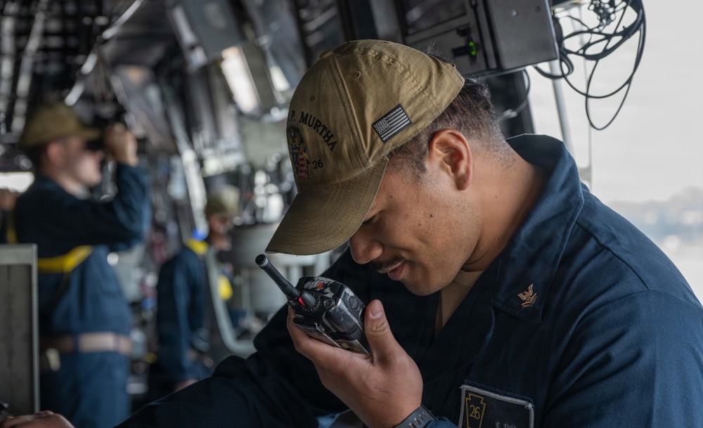 USS John P. Murtha (LPD 26) departs San Diego