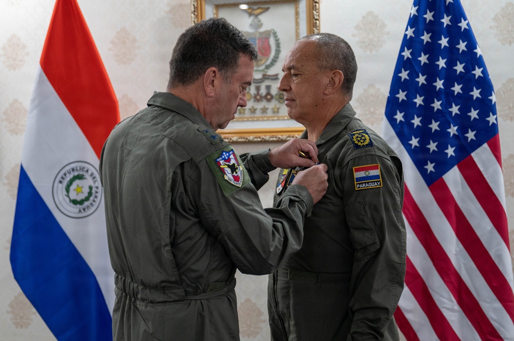 Massachusetts National Guard Adjutant General meets with Paraguayan Air Force Commander
