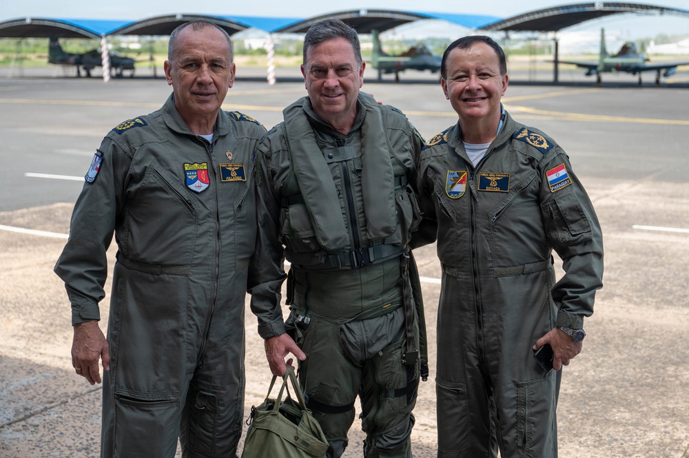 Massachusetts National Guard Adjutant General takes familiarization flight with Paraguayan Air Force