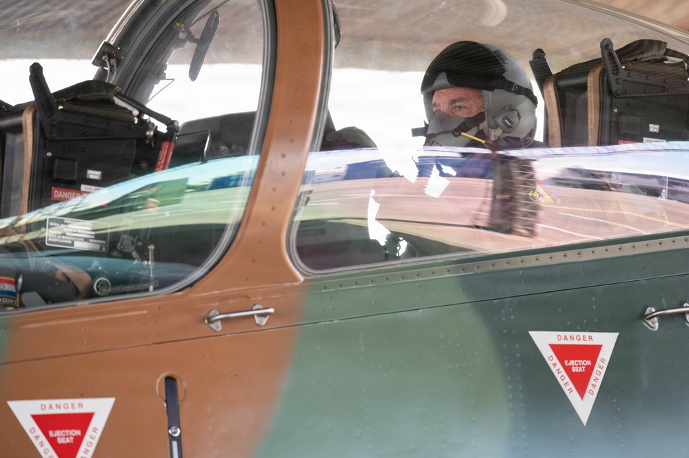 Massachusetts National Guard Adjutant General takes familiarization flight with Paraguayan Air Force
