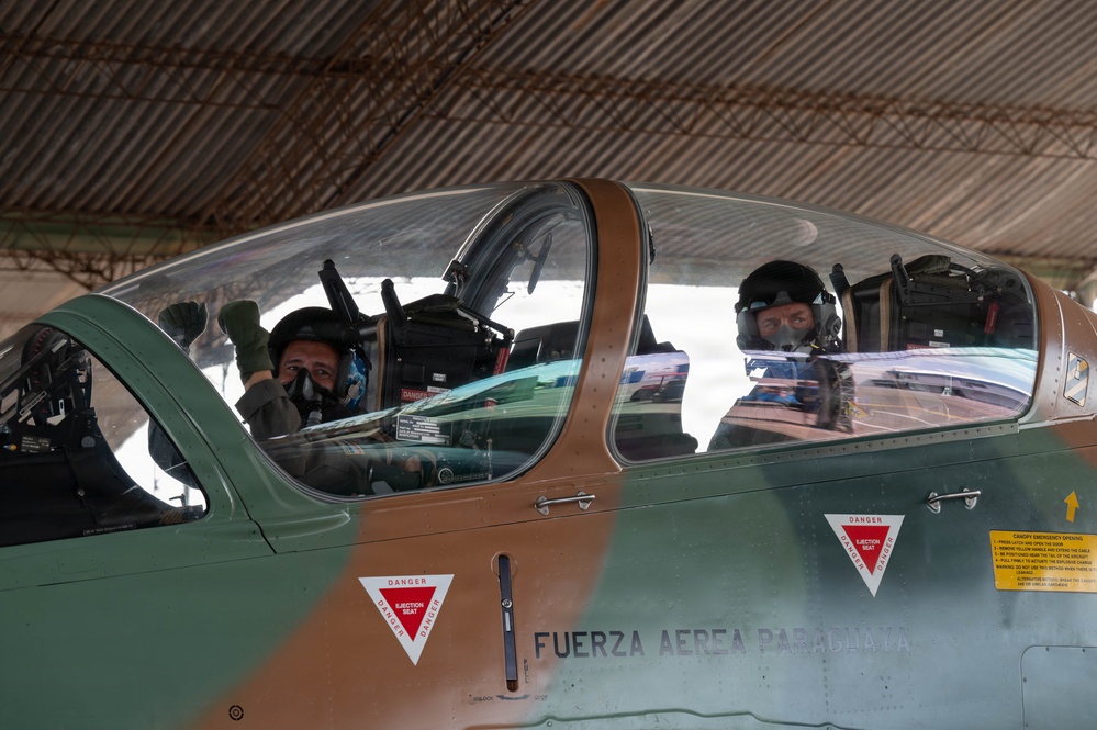 Massachusetts National Guard Adjutant General takes familiarization flight with Paraguayan Air Force