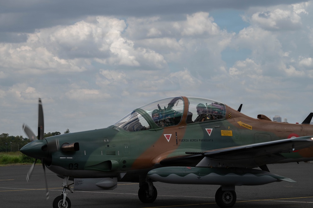 Massachusetts National Guard Adjutant General takes familiarization flight with Paraguayan Air Force