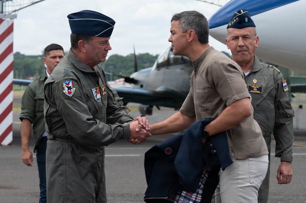 Massachusetts National Guard Adjutant General meets with Paraguayan President