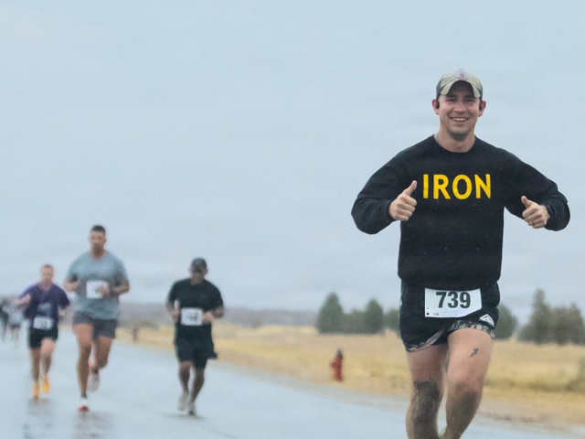 Iron Will: Fort Bliss community braves rain for FMWR half marathon, health fair