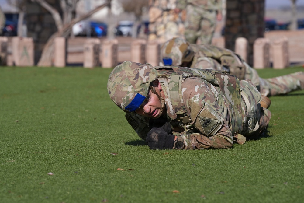 Staying Low: Candidates Navigate Low Crawl During E3B Assessment